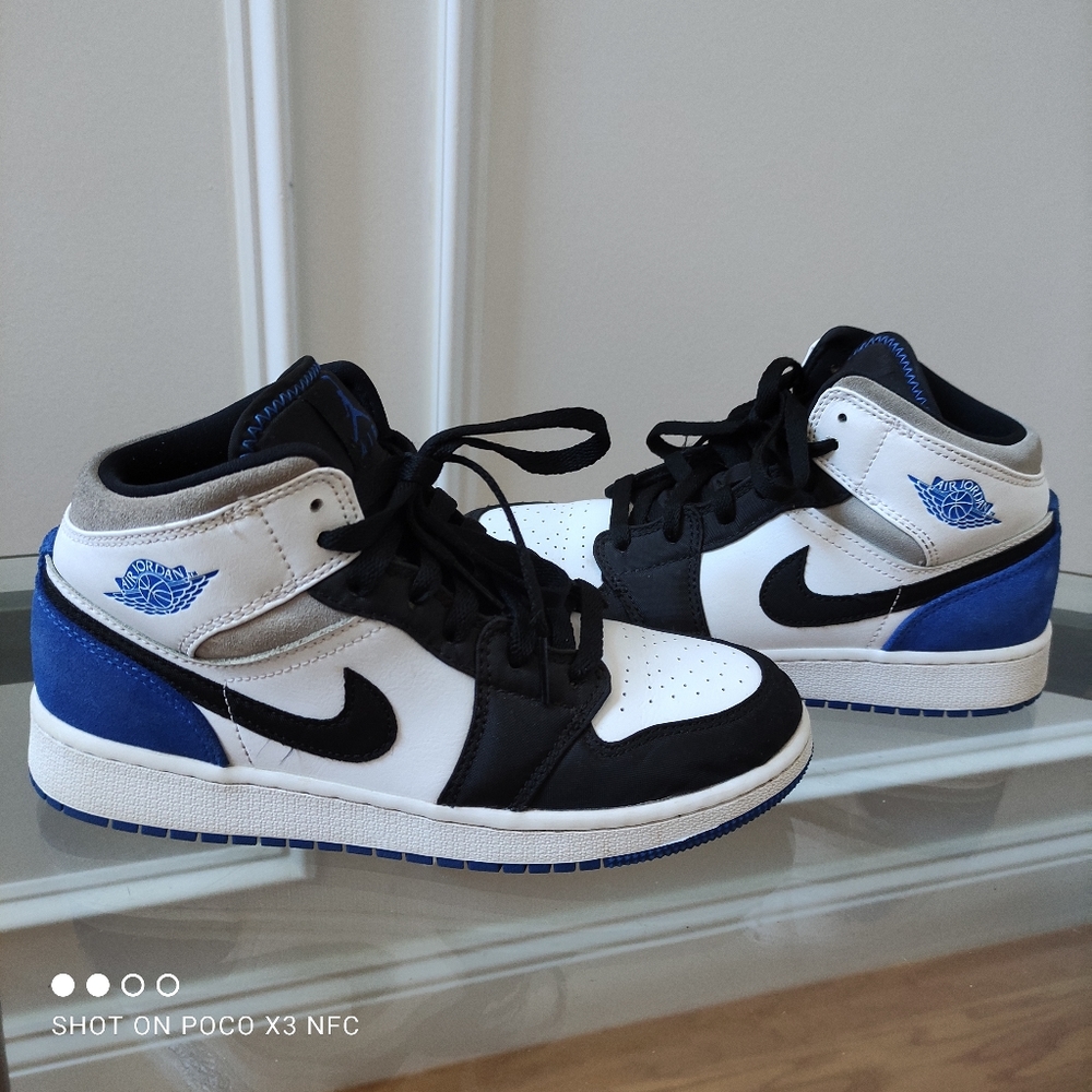 Nike Air Jordan 1 Mid Game Royal Union Blue BQ6931-102 GS 5y women's 6.5